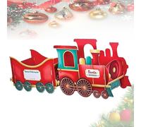 Christmas Train Gift Box, Christmas Presents Trains, Festive Cardboard Toy Train, Gingerbread Style Gift Storage, for Presents & Treats, Holiday Decoration for Kid Adult