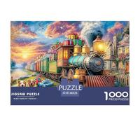 Christmas Train Jigsaws Impossible Home Decoration 1000 Piece Puzzle Educational Games Wall Decor for Adults And Kids Age 14 Years Up 38x26cm/1000pcs