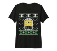 Christmas Train Locomotive Deltic Class 55 British UK Rail Premium T-Shirt