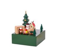 Christmas Train Music Boxes - Wooden Holiday Musical Box Decoration | Moving Train Music Box with Festive Tunes for Desktop Display, Stylish Lightweight Gift for Friends, Families, Winter Celebrations