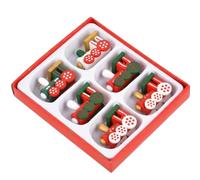 Christmas Train Ornament Set, Wooden 6-Section, Hanging Tree Decor, 1 Pack | Hangs easily on Christmas tree, reusable, lightweight, perfect for home holiday display and seasonal decor.