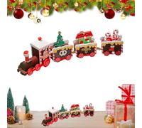 Christmas Train Ornament, Wooden Train Ornament for Christmas, Cute Christmas Figures, Christmas Train, Statue Ornament, Small Painted Table Decoration for Desk and Home