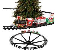 Christmas Train Set Electric - Realistic Sounds & Light | Christmas Tree Train Set Around The Tree | Battery Operated | Electric Christmas Train With Rails | Christmas Accessory For Boys Girls