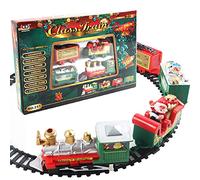 Christmas Train Set, Electric Train Sets for Boys Girls 3+ Years Old, Electric Railway Train Set Interesting Santa Claus Train Ornament Easy to Assemble and Play & Nice Christmas Memory for Kid Gift