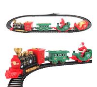 Christmas Train Set,Electric Train Toy,Christmas Model Railway with Carriages Tracks Accessories,Mini Electric Trains Sets for Kids