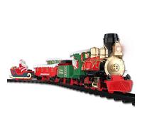 Christmas Train Set for Under The Tree with Lights, Music, Sounds and Steam - Electric Train with On/Off Button, Santa Sleigh, Smoke, Tracks - Perfect for Boys, Toddlers Ages 3+ Year Olds