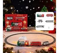 Christmas Train Set for Under The Tree with Steam, Lights & Sounds, Electric Toy Train for Kids, Boys & Girls Ages 3 4 5 6 7 8, Polar Express Themed for Holiday Village Decor