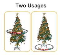 Christmas Train Set Light Music Santa Christmas Train for Around & Under the Tree Electric Battery Operated Toys for Kids Family, Battery Not Included