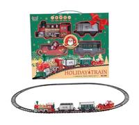 Christmas Train Set Remote Control Christmas Steam Train Set, Black | Festive holiday, easy assembly, lights & sounds, Christmas decor