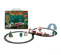 Christmas Train Set with Light and Sound, Plastic Build Suitable for Indoor Festive Decoration