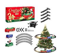 Christmas Train Set with Track Electric Santa Claus Interactive Toys | Kids Christmas Model Train Sets for Boys Home Daily Classroom Playroom Daycare Birthday Party