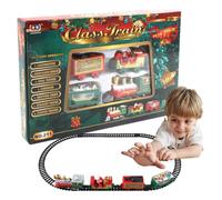 Christmas Train Sets, Battery Operated Motor Railway Kits, Christmas Car Track Puzzle Playset, Classic Toy Train Set, 3-6 Years Old
