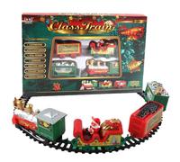 Christmas Train Sets - Battery-Powered Engine Railway Kits,Cargo Cars Railway Kits, DIY Assembling Classic Toy Train Set,Critical Thinking Educational Toys