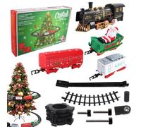 Christmas Train with Light Music Santa Claus Small Home Decor | Kids Around Christmas Tree Train Toys for Home Preschool Classroom Bedroom Party Holiday Kids Boys Girls