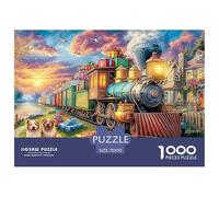 Christmas TrainAstonishing 1000-Piece Jigsaw Puzzles for Adults A Pantheon of Impossible, Hard, Difficult Challenging Puzzle Games for All Genders - A Unifying Challenge for Adults And Kids Age 12 Ye