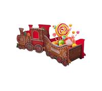 Christmas Trains - Candy Storage Holder Santa's Train | Winter Holiday Festive Decorative Storage Container for Bedside Fireplace Table Centerpiece Desk Display