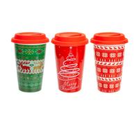 Christmas Travel Mug 1 X Single Cup In 1 X Varied Design 15. 7X9. 5X9. 5Cm