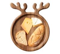 Christmas Tray | Antler Charcuterie Board - Cute Antler Christmas Platters Serving Tray - for Cheese Snack Food Cookie Fruit Candy Party Home Kitchen Table Decor