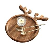 Christmas Tray,Wooden Display Plate | Wood Christmas Serving Platters Cheese Board - for Cheese Snack Food Cookie Fruit Candy Party Home Kitchen Table Decor