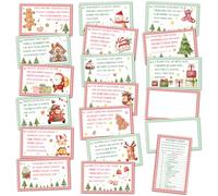 Christmas Treasure Hunt Clue Cards, Winter Xmas Scavenger Hunt Game for Teens Adults, Set of 18 Cards and 18 Envelopes, Christmas Party Game Indoor Outdoor Winter Holiday Activity Celebration -SD1