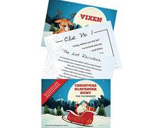 CHRISTMAS TREASURE HUNT GAME - 10 Postcard Sized Clues for Family Christmas Fun - Xmas Eve Box Fillers