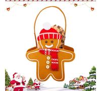 Christmas Treat Bag | Festive Gingerbread Man Pouches,Portable Decorative Organizer for Candy Jewelry Prices Treats - Treats Snacks Prices Christmas Party