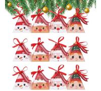 Christmas Treat Bags - Foldable Cookie Container,Wedding Party Wrap Bag | for Snacks Biscuits Cupcakes Brownies Donut Chocolates Lollipops Family Friends Neighbors Colleagues