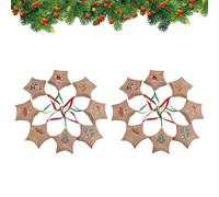 Christmas Treat Boxes 16 Piece Fillable Decorative Star Tree Ornaments | Holiday Candy Box Party Props for Cookie Candy Chocolate Toy Candy Holiday Party