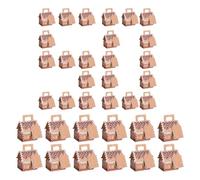 Christmas Treat Boxes - 50 Pieces Home Shaped Dessert Container, Festive Gift Packaging Box | for Holiday Home School Office Candy Chocolate Biscuits Party Supplies