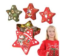 Christmas Treat Boxes, Christmas Cookie Tins | Large Cookie Tin Box | Decorative Food Packaging Containers, Multi-Purpose Candy and Cookie Boxes for Christmas, New Year