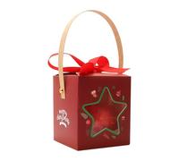 Christmas Treat Boxes | Goodie Container with Window and Handle | Festival Wrapping Box,for Handicrafts Stocking Stuffers Family Gatherings Office Teachers Students Event Planners Neighbors