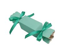 Christmas Treat Boxes with Ribbon - 2025 Cute Candy Box Red White Striped Cookie Treat Box, Wedding Bakery Xmas Boxes Goodie