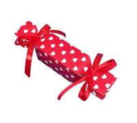 Christmas Treat Boxes with Ribbon - 2025 Cute Candy Box Red White Striped Cookie Xmas Boxes Treat Box, Wedding Bakery Goodie