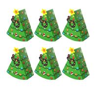 Christmas Treat Boxes - Wrapping Presents Boxes, Shape Red Green Candy Containers, 6 x Cartoon Pattern Cookie Containers, Festive Home Decoration for Christmas, Mugs, Scarf, Stocki
