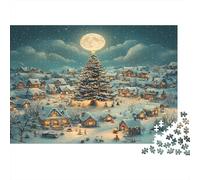 Christmas Tree 1000 Pieces Jigsaw Puzzles for Adults Fun Jigsaw Puzzles for Adults 1000 Piece Premium & Durable for Stress Relief Education Game 1000pcs (75x50cm)