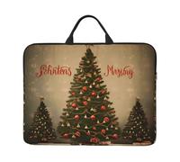 Christmas Tree 14 Inch Printed Laptop Sleeve, 600d Oxford-Cloth Shockproof Laptop Case With Thickened Pearl Cotton,Waterproof Portable Laptop Handbag Cover