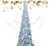 Christmas Tree - 150cm Spruce Sturdy Structure | Snowflake Design Decoration with Iron Frame with Modular Split Structure, Artificial Christmas Tree for Party