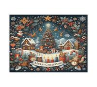 Christmas Tree 500 Piece Jigsaw Puzzle for Adults Christmas Holiday Rainy Day Activity Mindful Relaxation Precision Cut Pieces Unique Gift Wall Art Decor 500 PCS