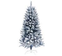 Christmas Tree 5ft Artificial Blue Snow Flocked Hinged Branches 450 Frosted Tips