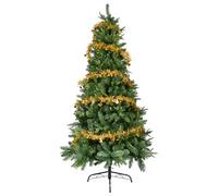 Christmas Tree 6FT - 800 Tips Full & Realistic Green Xmas Tree with PVC Branches, Metal Stand - Christmas Tree for or Home, Office, Shops and Hotels (Green Brown 180 cm)