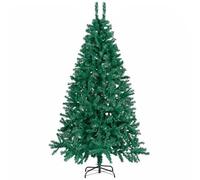 Christmas Tree 6ft, Artificial Christmas Pine Trees with 880 Tips, Solid Metal Legs Easy Assembly Natural Bushy Shape Pops Up Green Xmas Tree Christmas Decorations for Home Party Indoor Outdoor 1.8m