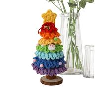 Christmas Tree - 7-Layer Gradient Colors Handmade Crochet Christmas Tree Decor,Ornaments Mini for Holiday Carnival Party Office Fireplace Indoor Apartment Home Car Porch