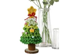 Christmas Tree | 7-Layer Gradient Colors Knitting Crochet Christmas Tree | Tabletop Mini Ornaments for Car Holiday Indoor Fireplace Carnival Mothers Day Party Corner Apartment Office