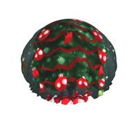 Christmas Tree and ball shower caps with a double layer of, hold your hair well whether using them while showering or taking bath.