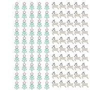 Christmas Tree and Deer Shape Metallic Paper Clips, Small Rustproof Office Paper Clips, Cute Holiday - Themed Paperclips for School Home Use with Electroplated Finish