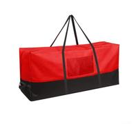 Christmas Tree and Wreath Storage Bag 600D Holiday Decor Container Weather Resistant with Handles for Easy Transport Red Black 122cm(RedBlack122*38 * 56cm)