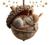 Christmas Tree Animal Ornament, Christmas Time Keepsake Flat, Acrylic Animal Pendant for Decoration for the Christmas Tree - For Backpack, Key Ring, Shoulder Bag, Carry Bag, Living Room and