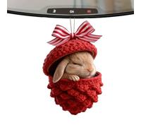 Christmas Tree Animal Pendant - Acrylic Rustic Festive 2D Ornament, Festive Animal Figurine Decoration | Mantel Windowsill Door Living Room Restaurant Party