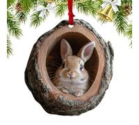 Christmas Tree Animal Pendants - 2D Cute Christmas Acrylic Pendant Animal - Vivid Raccoon Owl Squirrel Hedgehog Bunny Bird Pendant for Christams Tree Wall