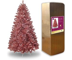 Christmas Tree Artificial Bushy PineCone Rose Gold Xmas Home Decoration 4-8Ft UK